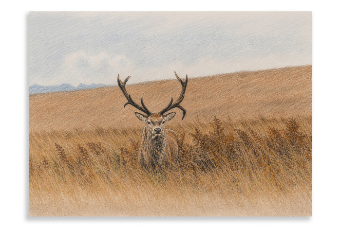 Majestic Red Stag Peak District - Artistic